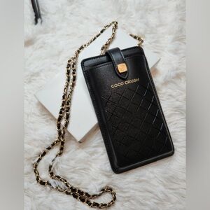 CHANEL Black Quilted Coco Crush Phone Case NIB GWP